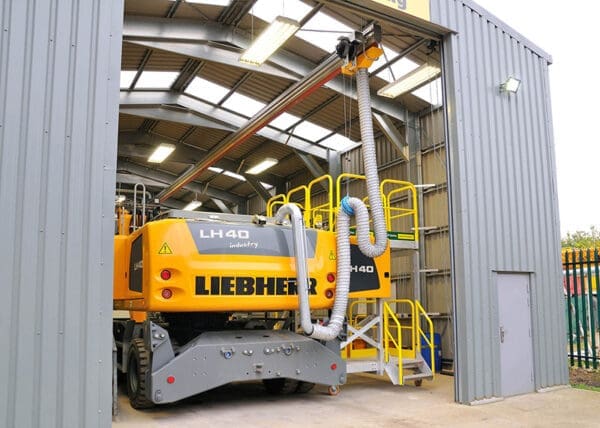 Rail Systems for vehicle exhaust extraction