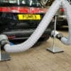 Twin Pipe Assembly with Rubber Oval Clamp Nozzles